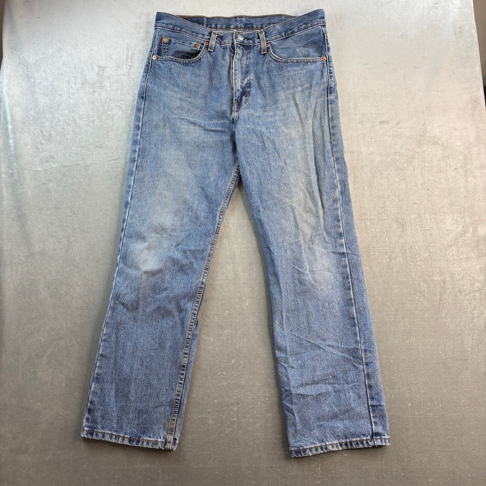 Levi's 516 Straight Fit Jeans Blue Denim Mens 34x30